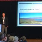 Manuherikia Catchment Water Strategy Group chairman Allan Kane speaks to Irrigation New Zealand...