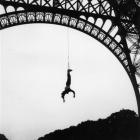 AJ Hackett bungy jumps off the Eiffel Tower in 1987. Photos supplied.
