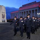Defence personal and War Veterans take part in Anzac Day commemorations at Auckland War Memorial...