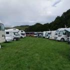 Motorhomes and caravans took up every vantage spot along the Tawanui RIver. More than 120...