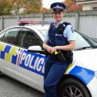 New Oamaru police officer Constable Olivia Winbush, who has been in the town since mid-March....