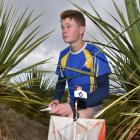 Young competitor Brayden Foote maps out his path for the South Island Orienteering Championships....