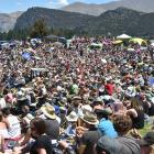 A crowd estimated to be about 5000 gathers at the Wanaka Rodeo on January 2. Photo: Gregor...