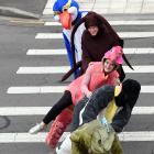  Doc ranger Alishea Dench leads a dance line of 
...