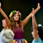 Children's entertainer Rosalind Manowitz, who performs as Rainbow Rosalind, at the launch of...