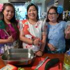 Clutha Culture Feast participants (from left) Mira Matalino, Judy Cross and Maria Hill prepare to...