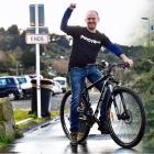 West Harbour Community Board chairman Steve Walker celebrates the news that the St Leonards to...
