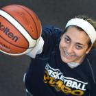 New Otago Gold Rush player Dana Goularte at the Edgar Centre yesterday as she awaits her first...