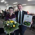 David Rose and his wife, Helen,  take in the moment after Mr Rose was presented with a life...