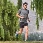 Triathlete Tony Dodds in training in Wanaka earlier this year. Photo by Peter McIntosh.
