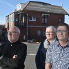 Richard (left) and Carol Devine  and Norman Wood are upset at the mess and noise from the student...