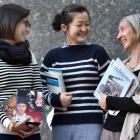 University of Otago CHIN250 lecturers (from left) Dr Lorraine Wong and Suzanne Sun, chat with...