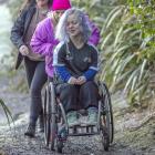 Navigating a track in Dunedin on Saturday to obtain accessibility information for app Accessibel ...