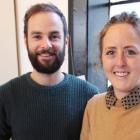 ounders of The Chocolate Fox, John Waller (left) and Cilla Bertram, with a range of their handmade chocolates now available at Guild in Dunedin. PHOTO: ELLA STOKES
