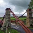 The Sutton suspension bridge before the flood. Photos: ODT/Linda Marshall.