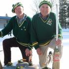 Lowburn Curling Club president Gordon Stewart (left) and New Zealand Curling Association My Lord...