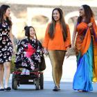 University of Otago students from left, Tweety Cheng, Umi Asaka, Sabrina Alhady, and Thisni de...