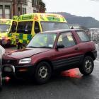 Emergency services were called to the scene just before 3.20pm. Photo ODT 