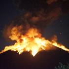 Mount Agung volcano erupts in Bali. @MDSUANTARA/via Reuters
