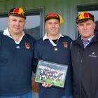 From left: Dan Meikle, Chris Linwood and Gary Heselwood, from the Waitaki Boys' team of 1998....