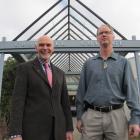 Cromwell College principal Mason Stretch (left) and property management executive officer Rowan...