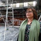 Waitaki District Council property manager Renee Julius inspects work at the historic Oamaru...