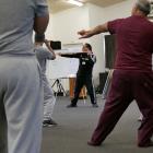 Rue-Jade Morgan takes inmates through their paces during a mau rakau class at Otago 
...