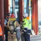 Emergency services outside SIT on Don St in Invercargill after a threat to the building this...