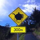 A "modified" sign in Waitati expresses a sense of community. Photos: Supplied