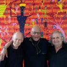 Artists (from left) Mike Nock, Harold Anderson and Ewan McDougall at a rehearsal for their...