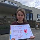 Genevieve Schmidt (8), of Luggate, gets ready to recite her poem The Caring Poppy at Poetry...
