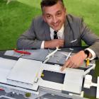 Dunedin Airport chief executive Richard Roberts shows the site of a planned expansion of the...
