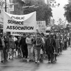 The Otago branch of the PSA marched in 1987 against the introduction of the State Sector Bill....