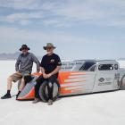 Kiwi Coupe Racing co-owners Owen Jones, of Dunedin (left) and Chris Barnes, of Riverton, sit on...