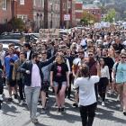 More than 500 students  marched on the University of Otago proctor’s office and clocktower...