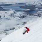 Wanaka’s Mike Handford  makes the most of the conditions on Treble Cone earlier this week. Photo:...