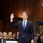 Brett Kavanaugh is sworn in to testify at Senate Judiciary Committee confirmation hearing on...