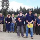 Palmerston resident John Elliott stands where the dump station site will extend from the tarseal...