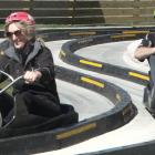 Targa Rally’s Victoria Main and Peter Martin lead the pack on the luge track. Photo: Daisy Hudson