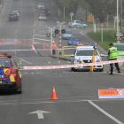 Oamaru police and the serious crash unit yesterday investigate the scene of an alleged hit-and...