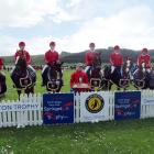 The red team from the host North Otago Pony Club of (from left) Summer Borrie (12, left), Alex de...