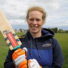 Otago Spirit batsman Millie Cowan prepares for the season with a hit-around in Gore last week....
