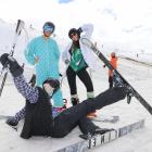 Sebastian ‘Sea Bass’ Ramirez (lying down),  Thomas Rogers, and Coco Majer at Coronet Peak closing...