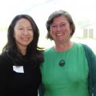 Ting Zhang (left) has passed the reins of the Wakatipu Wildlife Trust to new executive officer...