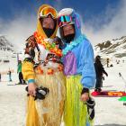 Annie (16) and Stella (13) Fraser,  of Queenstown, embraced the Hawaiian theme during the last...