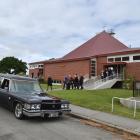 Zara Blackie is carried from the St Kevin's College chapel after her funeral yesterday. PHOTO:...