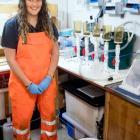 University of Otago science communication student Lana Young on Tangaroa as part of the Sir Peter...