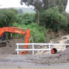 Mud, gravel and debris was removed from a creek beside Quail Haven, Roxburgh. Photos: Staff...
