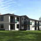 A drawing of the first two-storey apartment complex  being built at Observatory Village Lifecare...