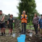 The team of archaeologists working on an Arrowtown Golf Club site comprises (from left) Oliver...
